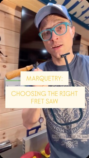 Albert Kleine on Instagram: "This is the fret saw you need to get if you want to do marquetry. #woodworking #reels #woodworkingtips #marquetry"