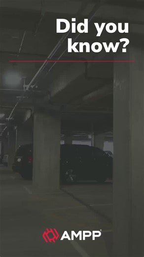 #FridayFact | Corrosion Below the Pavement 🚘 Parking structures face constant attack from road salts, moisture, and vehicle exhaust. These elements seep into concrete, corroding reinforcing steel inside. If unchecked, spalling concrete and weakened beams can make garages unsafe. That’s why engineers use high-performance coatings, sealants, and inspection cycles to extend service life. Next time you park downtown, thank corrosion prevention for keeping the ceiling overhead. #FridayFact #Infrastr