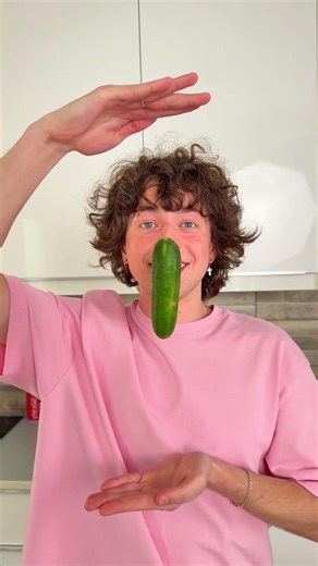 Cucumber Magic Trick 🥒😳 #shorts