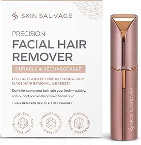 Facial Hair Remover for Women - Pain Free & Easy to Use - Reusable & Portable - Rechargeable Battery