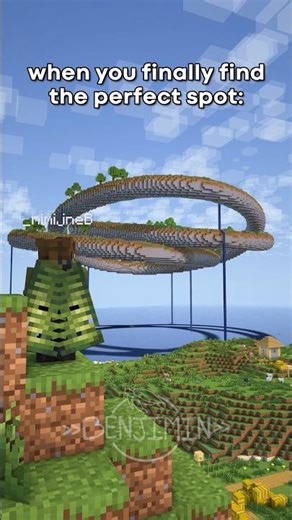When you FINALLY Find The PERFECT Spot! Map download in bio #minecraft #building #terrain #island