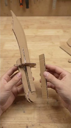 I'm going to make a pirate sword craft out of cardboard; it's really cool, so watch until the end.
