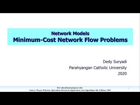 Minimum Cost Network Flow Problems (MCNFP)