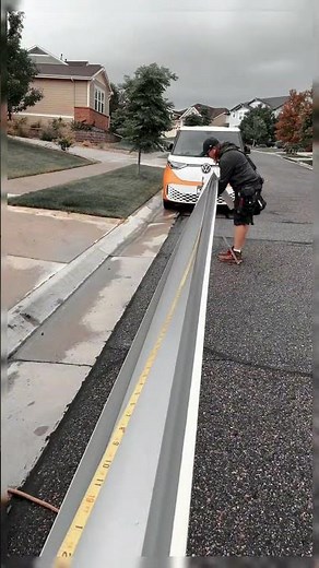 Installing a 35 Foot Section of Gutter With A Corner Attached