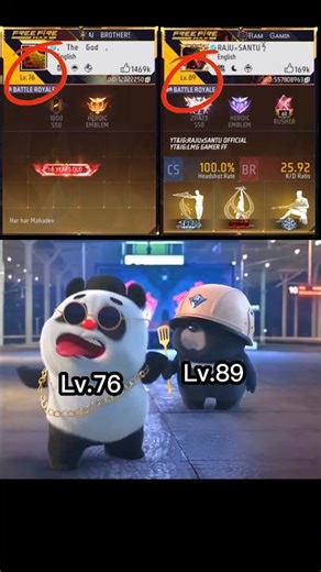 PRESENT ALIGHT😈💥 MOTION FF 🎶💥 | 1 🤡PANDA 🤡-DESIIGNER ||HOKAGE FF1👀PANDA VIRAL!(20)#shorts