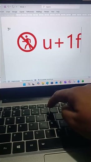 Road Crossing Tip Symbol 🚷 Pedestrian Not Allowed Sign - How to make symbol in Word |#tricks #words