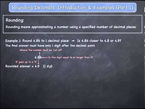 Rounding decimals: Introduction and Examples (Part 1)