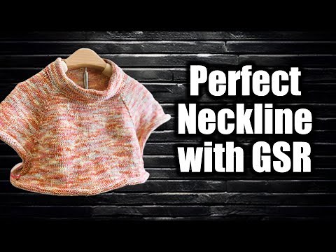 Perfect Neck Shaping with German Short Rows | Seamless Raglan Top-Down Sweater #knitting #gsr