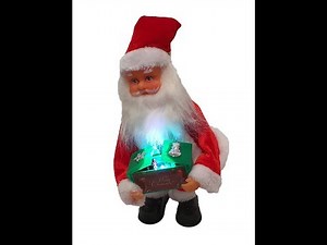 Dancing Singing Santa Pop Up Presents Box Father Christmas Xmas Toy Led Lights Musical Music Singing