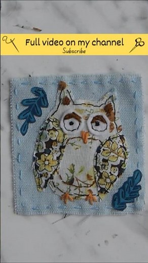 Mindful Stitching: How to Make a Cute Scrap Fabric Owl 🦉 (Slow Stitching Tutorial)