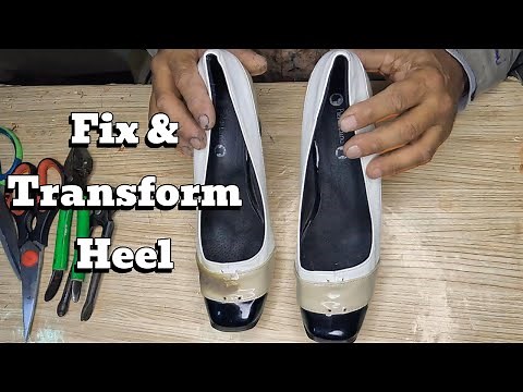 Fix a Torn Heel & Change Its Face | Complete Heel Restoration