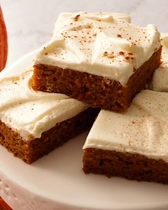My soft and richly spiced pumpkin bars are a perfect fall treat! | Preppy Kitchen
