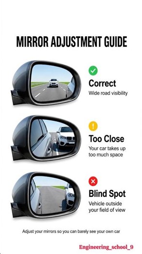 Car Side Mirror Adjustment Guide | Eliminate Blind Spots & Drive Safer 🚗✅