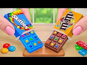 Skittles Chocolate vs M&M's Chocolate 🍫🌈 | Satisfying Rainbow Cake Recipe