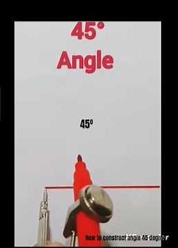 How to construct angle 45 degree ? construction of angle 45 degree#shorttricks #maths #mathematics