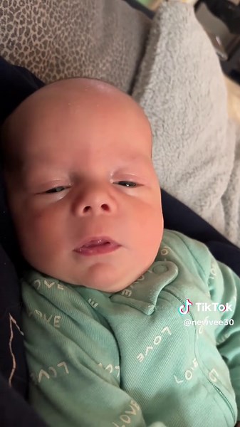 A little over 2 months old, time is flying by for my sweet preemie boy 🥰#babytok