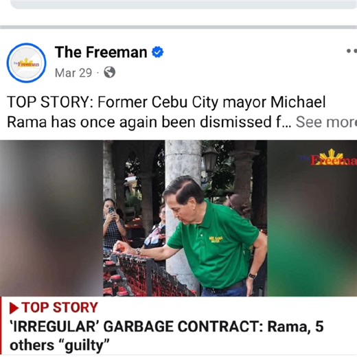 Sa Cebu City Mayoralty forum gahapon si Dismissed Mayor Mike Rama niingon nga "corruption is not (may) cup of tea ". Dismissed Cebu City Mayor Rama faces another dismissal from service By: Nestle Semilla-Dakay - source: Inquirer March 2025 CEBU CITY — Dismissed City Mayor Michael Rama is facing another legal obstacle. The Office of the Ombudsman has ordered another dismissal from service, Rama’s second in three months. This time, the former mayor was found liable for awarding three purchase orde