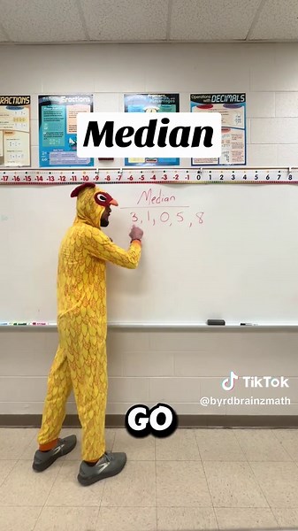 Finding the Median! #stats #learnontiktok #chicken #math #lesson | Math