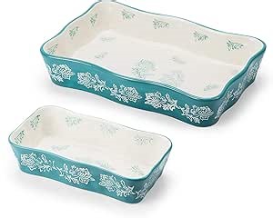 Baking Dish Casserole Dish Ceramic Lasagna Pan 2-Pcs Bakeware Sets Baking Dishes Baking Set Baking Dish Set