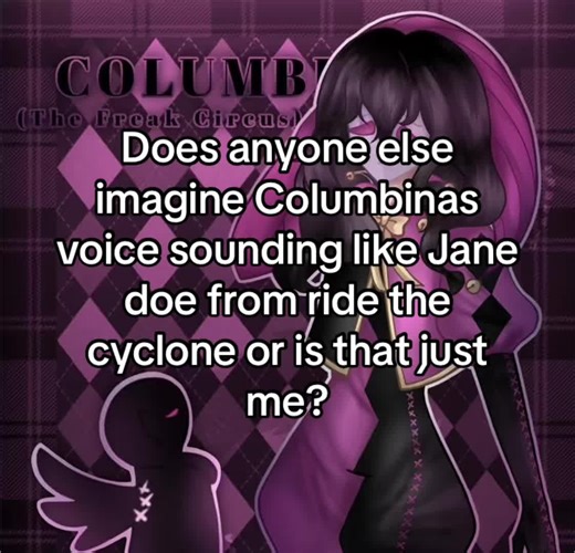 I haven’t watched ride the cyclone yet is it good? I’ve only heard some of the songs #thefreakcircus #Visualnovel #itchio #columbinathefreakcircus #ridethecyclonemusical