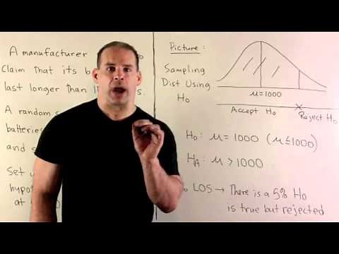 Example of Hypothesis Test 2: One-Tail Test