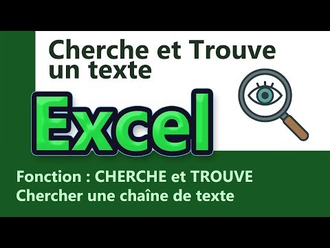 Excel - Fonctions CHERCHE et TROUVE