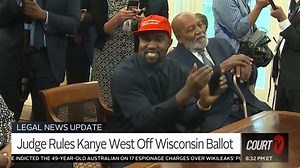 11K views · 220 reactions | KANYE WEST: A judge has ruled that #KanyeWest has missed the filing date to appear on the presidential ballot in Wisconsin. West has managed to get his name on ballots in 12 other states. Watch #CourtTV LIVE tonight at 8/7c. | COURT TV | Facebook