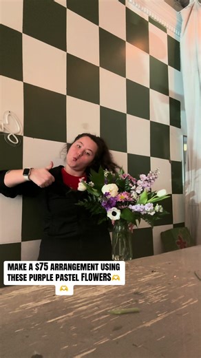 Pastel flower arrangement for a birthday!! #florist #flowers #flowershop #fyp #creatorsearchinsights