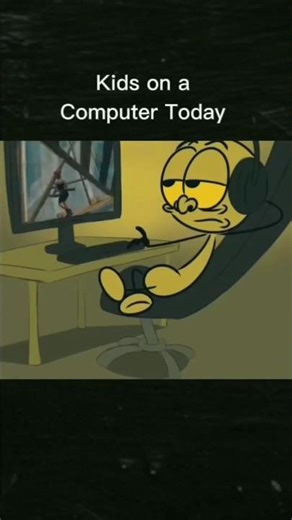 "Kids on computer Today vs me when I was a kid😂"