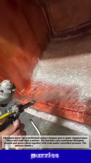 Fiberglass Spray-Up Process | Powerful & Extremely Satisfying Composite Work #shorts