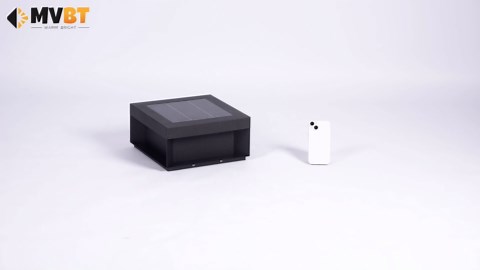 Solar Post Light, 11.8" Outdoor Modern Pillar Lights, Waterproof 3000K LED Patio Gate Column Lamp, Black Large Fence Deck Cap Lantern, Dusk to Dawn Driveway Garden Posts Landscape Lighting