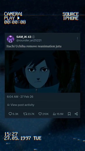 itachi Uchiha remove reanimation jusu #shorts #anime