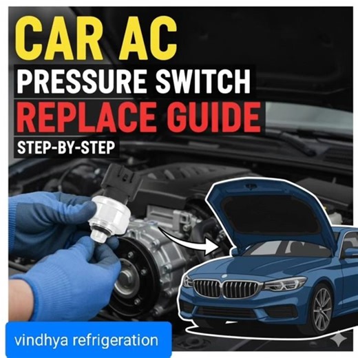 Car AC Pressure Switch Replace Guide (Step-by-Step) #vindhyarefrigeration #carac #ytshorts