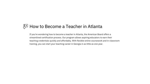 Georgia Teacher Certification Online American Board for Aspiring Educators