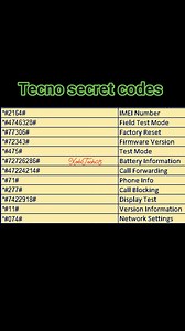 195K views · 1.4K reactions | No. b34:-Tecno secret codes #Tecno #computer #xiaomi #Samsung #itelmobile #indroid #Smartphone #iphone #Motorola #socialmedia #xobitech05 @topfans | XobiTech 05 | Facebook