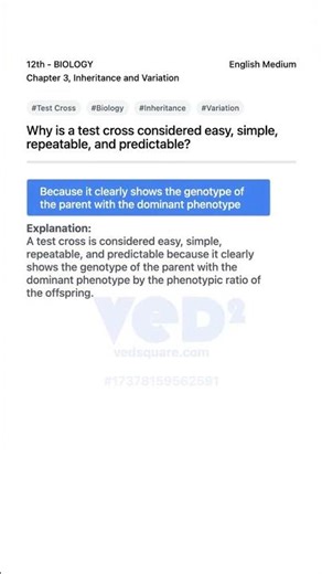 Understanding Test Cross in Biology Inheritance and Variation