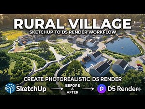 Rural Village-SketchUp to D5 Render Workflow: Create Photorealistic in D5 Render