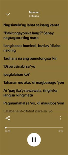 𝘛𝘢𝘩𝘢𝘯𝘢𝘯 - 𝘌𝘭 𝘔𝘢𝘯𝘶 #lyricsvideo #song #foryou #lyrics #spotify