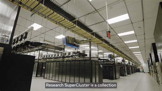 Capable of almost 5 exaflops of computing power, Meta’s Research SuperCluster (RSC) is supercharging our ability to perform AI research more reliably at an unprecedented scale and speed. Learn how it’s helping us break ground across our LLaMA, No Language Left Behind, and universal speech translation projects: https://bit.ly/47bTInX | Meta for Developers