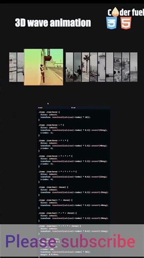 3D Wave Animation image 😍 #animation #coding #codinghacks #codingvideos #ytshorts #viral