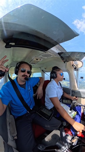 The flight to her Private Pilot Checkride!✈️ #aviation #cfi #pilot #flighttraining