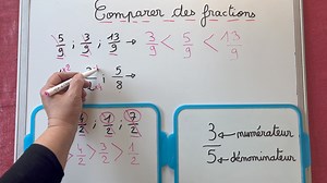 3.5K views · 96 reactions | CM1/CM2/6ème - comparer des fractions Dans cette vidéo nous apprenons 2 choses : ➡️ à comparer des fractions ➡️ à savoir si leur résultat est inférieur, égal ou supérieur à 1 Pour vous aider : ➡️ de courtes explications avec des exemples commentés ➡️ 3 exercices corrigés  | Les cours de Sandra | Facebook