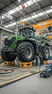 A colossal size agriculture tractor is being built in a mega factory | Under Review