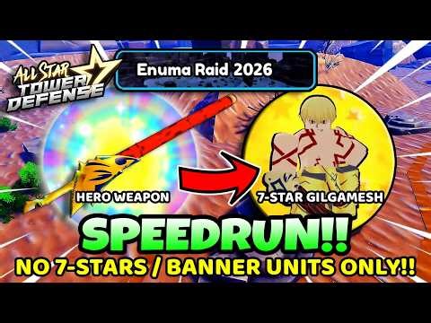 SOLO SPEEDRUN Enuma Raid (No 7-Stars!) | OG All Star Tower Defense Roblox | OG ASTD