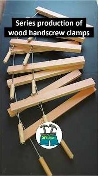 Series production of wood handscrew clamps #woodworking #diy
