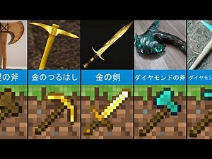 実際の生活の中ですべてのMinecraftのツール【比較】