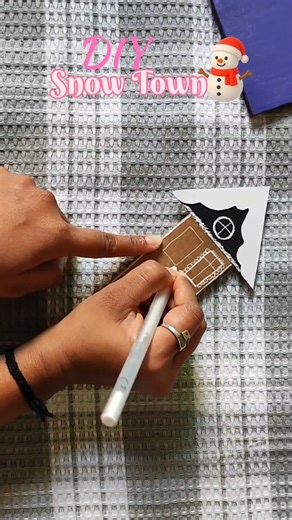 DIY Snow Town | christmas craft #viral #shorts #trending #snow #diy