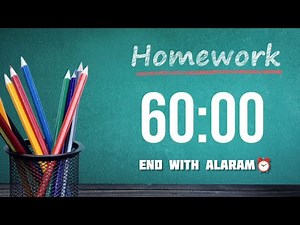 60 Minute ( 1 Hour ) Study & Homework Timer | Stay Focused with Alarm ⏰