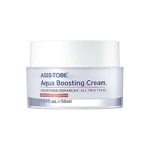 ASIS-TOBE [Special 50% Deal | Exp Oct 2025] Aqua Boosting Cream – Deep Hydration and Skin Barrier Repair - Korean Lightweight Face Moisturizer with Hyaluronic Acid, Niacinamide and Squalane, 1.69 oz.