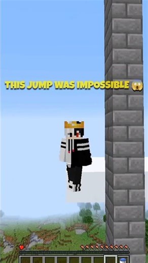 🔥 This Minecraft Jump Was IMPOSSIBLE 😱 #shorts #minecraft